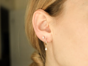 Teardrop huggie earrings