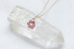Load image into Gallery viewer, Pink Tourmaline Daisy Necklace
