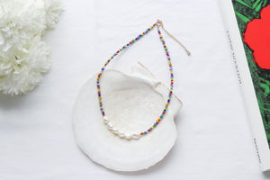 Picnic Beaded Pearl Necklace