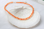 Load image into Gallery viewer, Orangesicle Millefiori Floral Necklace
