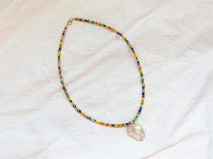 Baroque Pearl Colourful Beaded Necklace