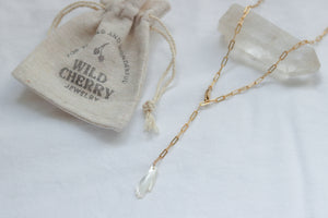 Mano Lariat Paperclip Chain Necklace