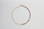 Load image into Gallery viewer, Half Pearl and Half Colourful Seed Bead Necklace
